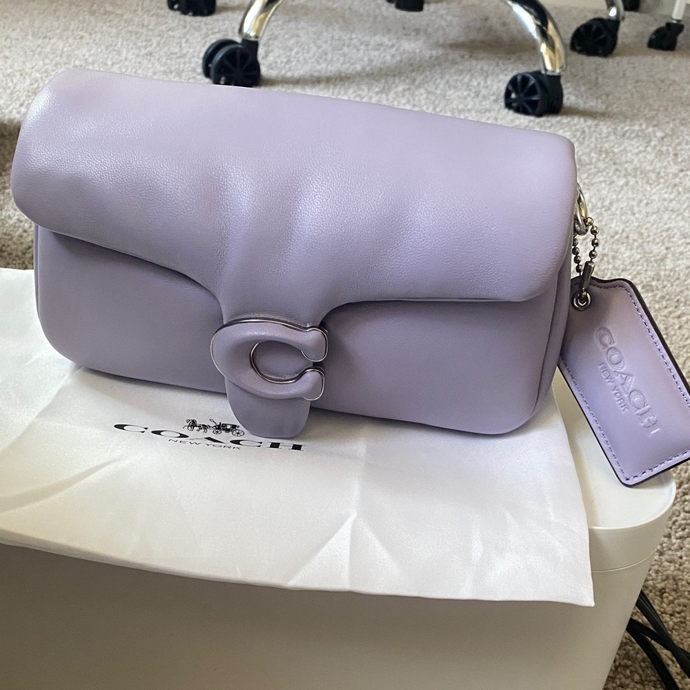 Coach Pillow Tabby Shoulder Bag 20 Leather Lilac Purple
